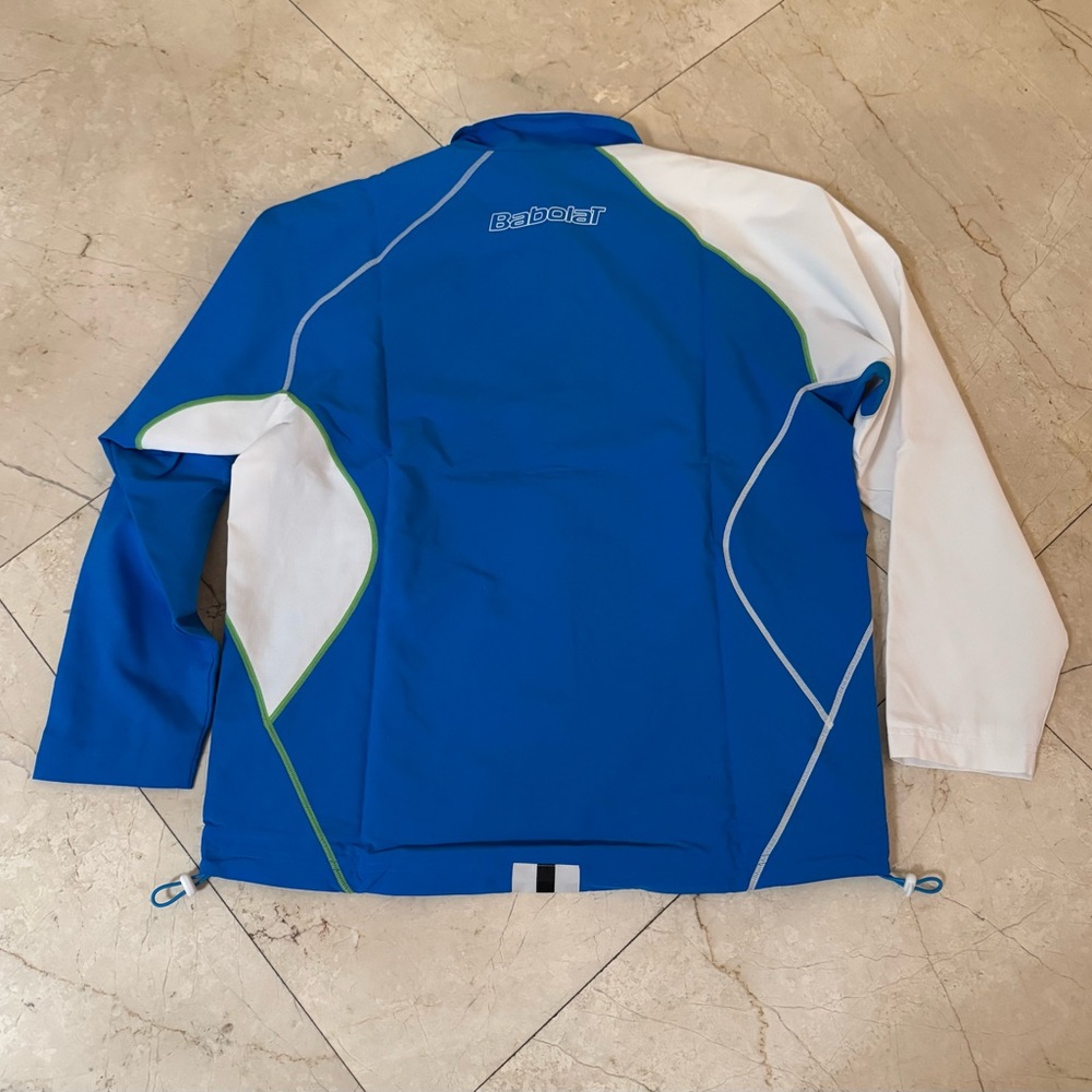 Babolat Men's Blue and White Windbreaker Jacket B43 - Picture 9 of 9